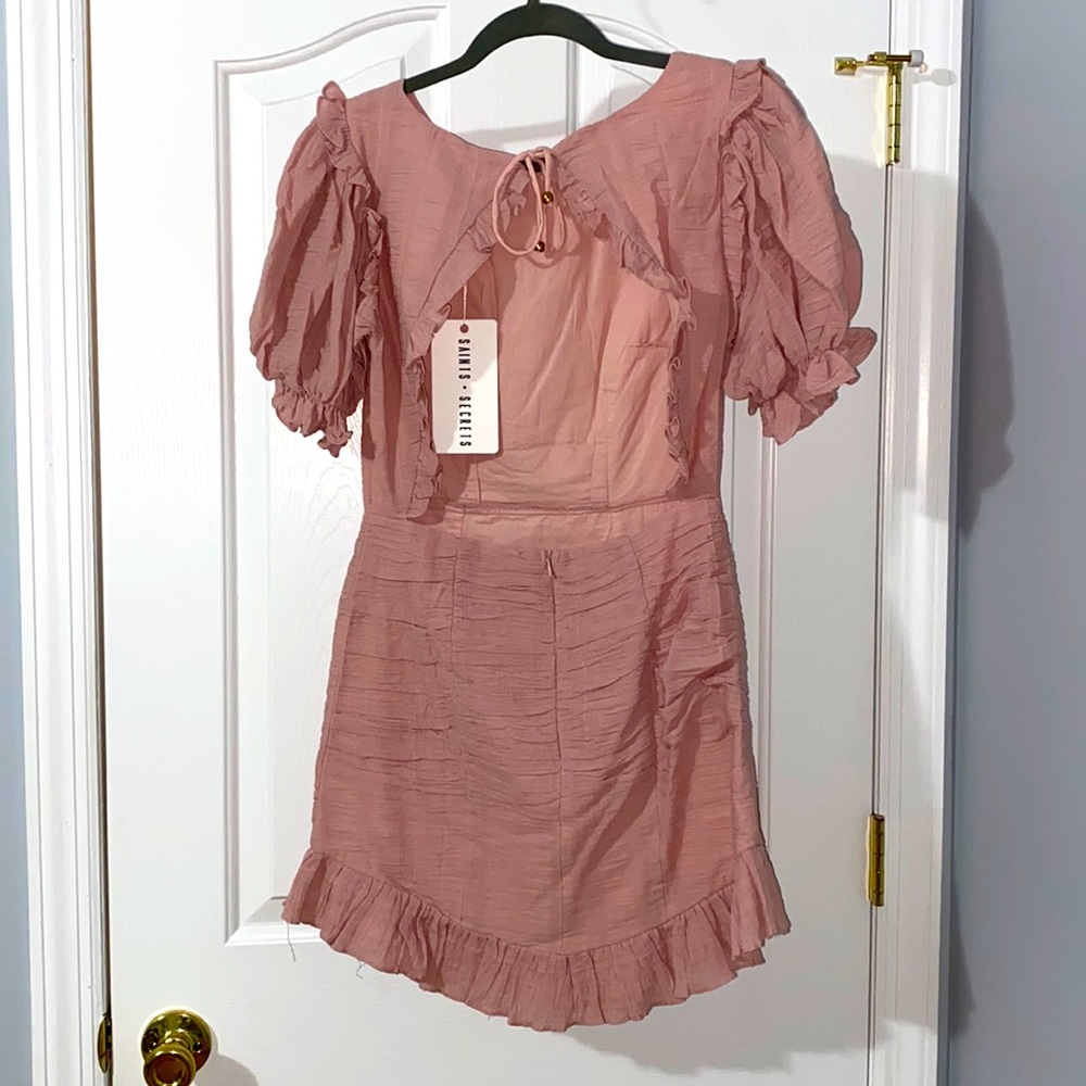 LuLu’s Pink open back mini dress